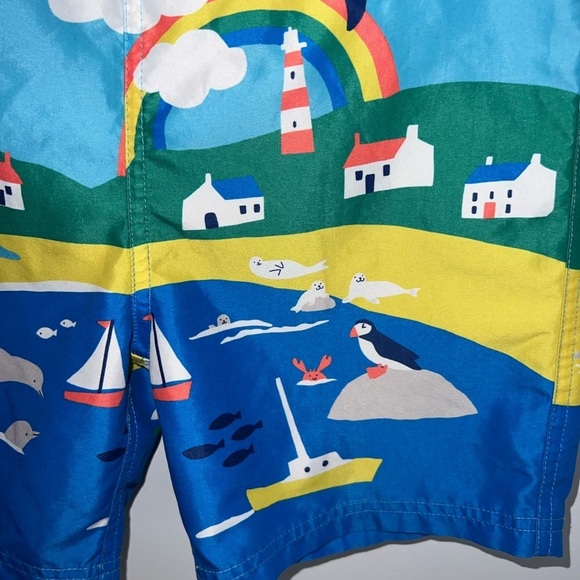 Mini Boden Swim Shorts Aqua Blue Puffins Boden 9-10 years - Picture 6 of 12